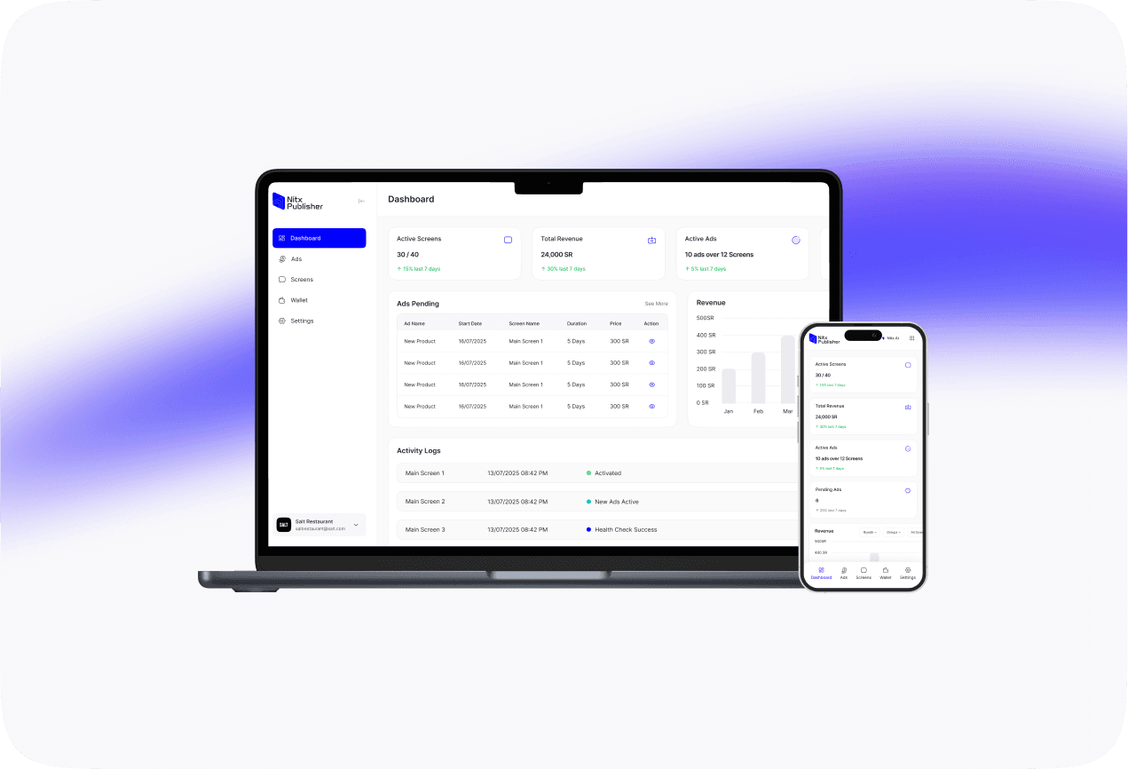 لوحة تحكم نتكس للنشر